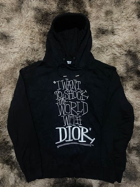 dior shock the world hoodie|Dior hoodies for men.